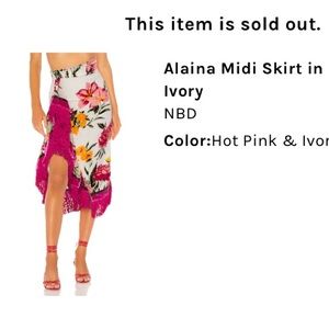 NWT Alaina MIDI skirt NBD by Revolve